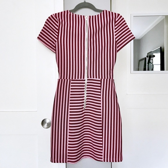 Sugarlips Pink Striped Dress with Waist Cutouts - Picture 3 of 6